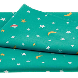 Super Fred - Galactic Glow in the Dark Teal 2 Yard Cut Primary Image