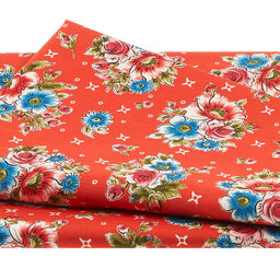 Curio Cabinet - Spaced Floral Red 2 Yard Cut Primary Image